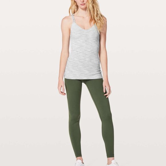 Lululemon Create Your Calm Tank White Grey Size 6 - Picture 1 of 6